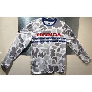 Official HONDA JT Racing Team Men’s Long Sleeve Camo Shirt MX Motocross Medium